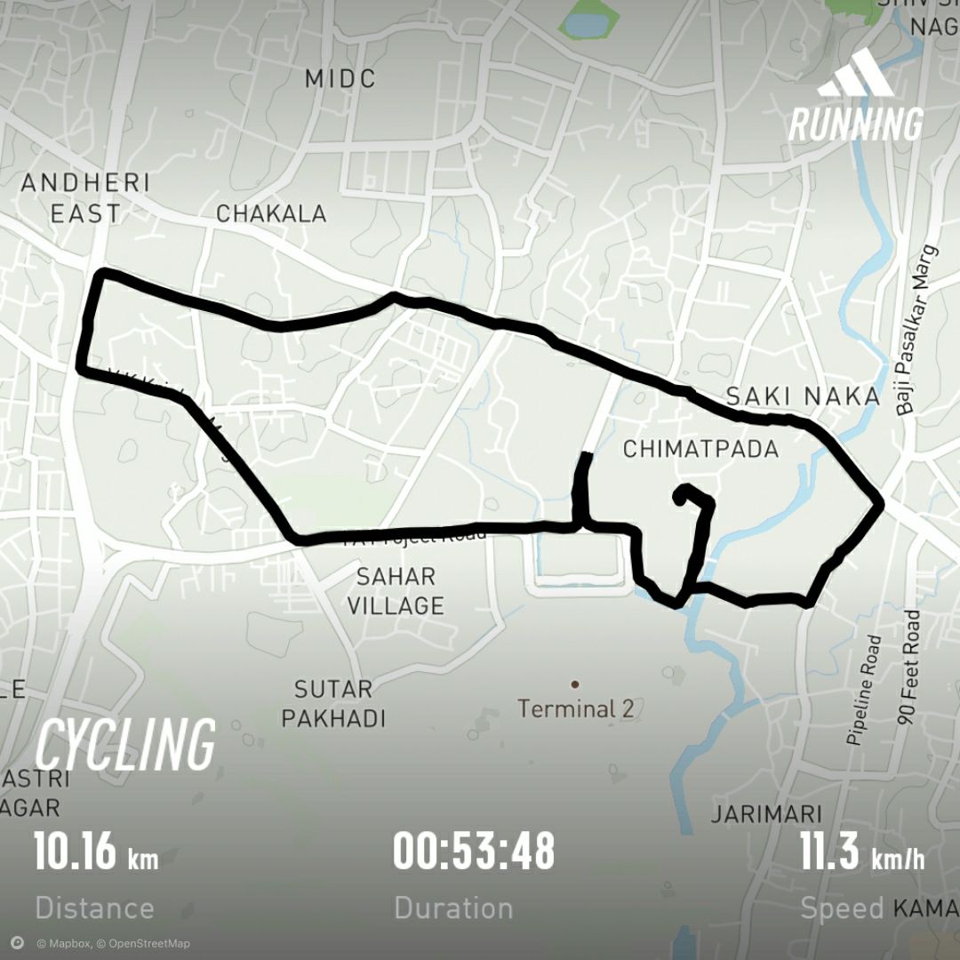 * #Campaign : #124O49_CyclingForACause *

Distance Cycled on 25-Apr-2024 ==> 10 KMs
Cycling since 17-Nov-2022 
Total Distance Cycled in 526 Days ==> 5260 KMs 

#WhateverItTakesFromYou
#RideForACause 

Upcoming Campaign: #124O49_WalkingToInfosys_PR 

@hcltech @HCLFS
#HclTech #HCL