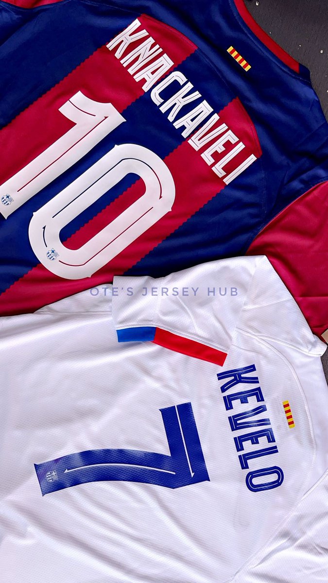 Barcelona Home & Away Jerseys Customized for a customer KNACKAVELI KEVELO 10 7 GH₵ 170