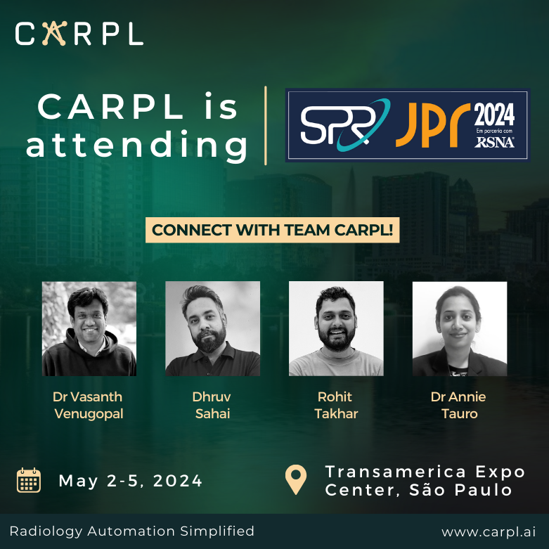 📢 Meet <a href="/CARPLai/">CARPL</a> at #JPR2024 in São Paulo from May 2nd to 5th!

Don't miss the opportunity to connect with our team and discover how you can achieve exponential health outcomes using the encapsulated value of an entire AI ecosystem.

🧵👇🏻