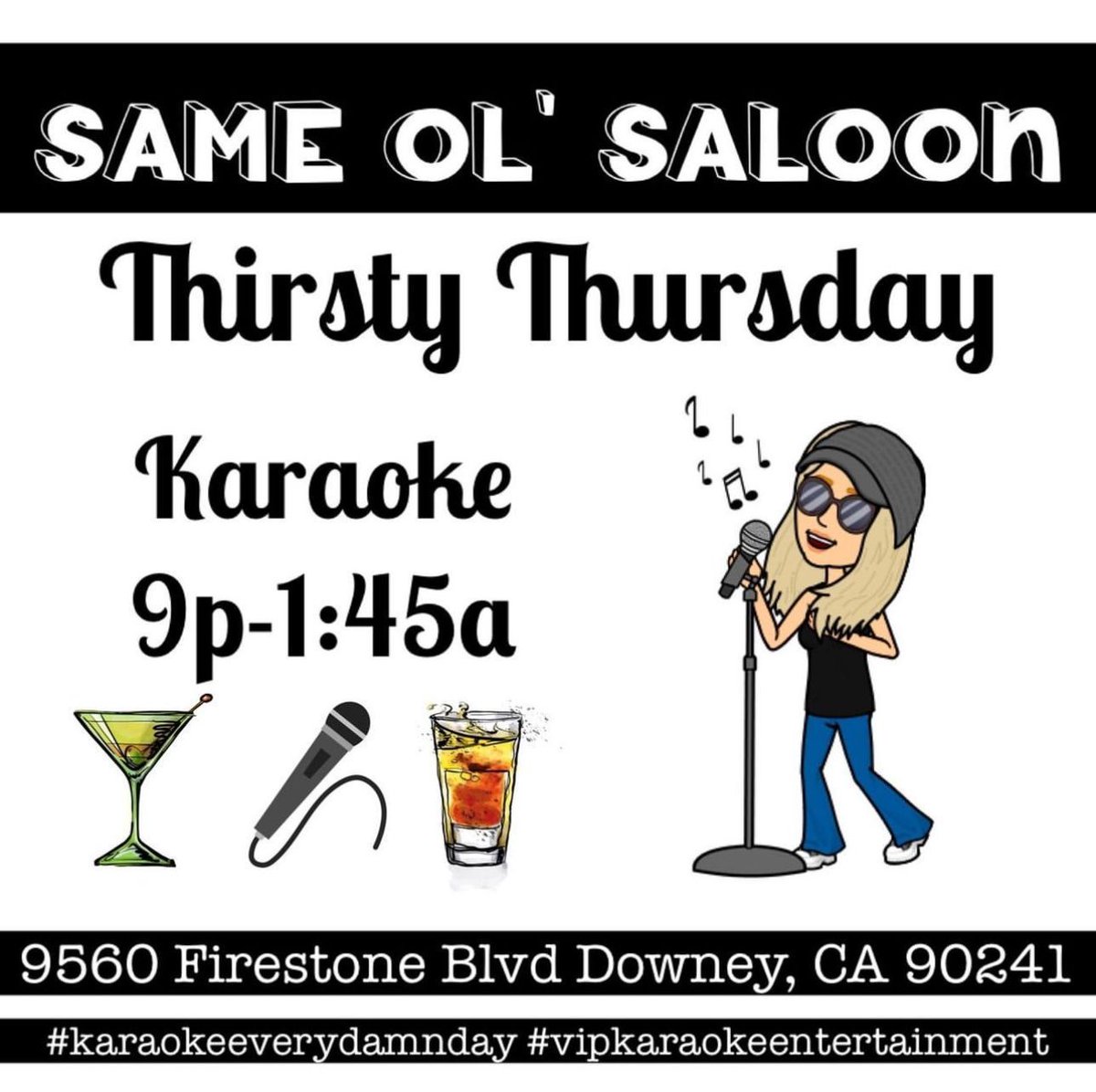 ThatRoxyGirl13's tweet photo. Join Roxy Girl 9p-1:45a 
Thirsty Thursday Karaoke 
Sing your favorite hits. 
$1 off drafts $1 off Tequila 

(21+ Cash Only, ATM available) https://t.co/c7rIVC0Uye