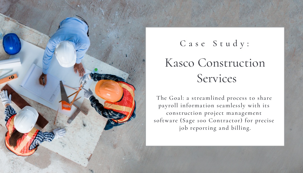 🌍 As promised, we're sharing success stories with you! 🏗️ Transforming Workflows: A Kasco Construction Case Study 🏗️ Check our LinkedIn to hear a success story.

#BusinessSolutions #ClientSuccess #CaseStudy #Integration #TechTransformation