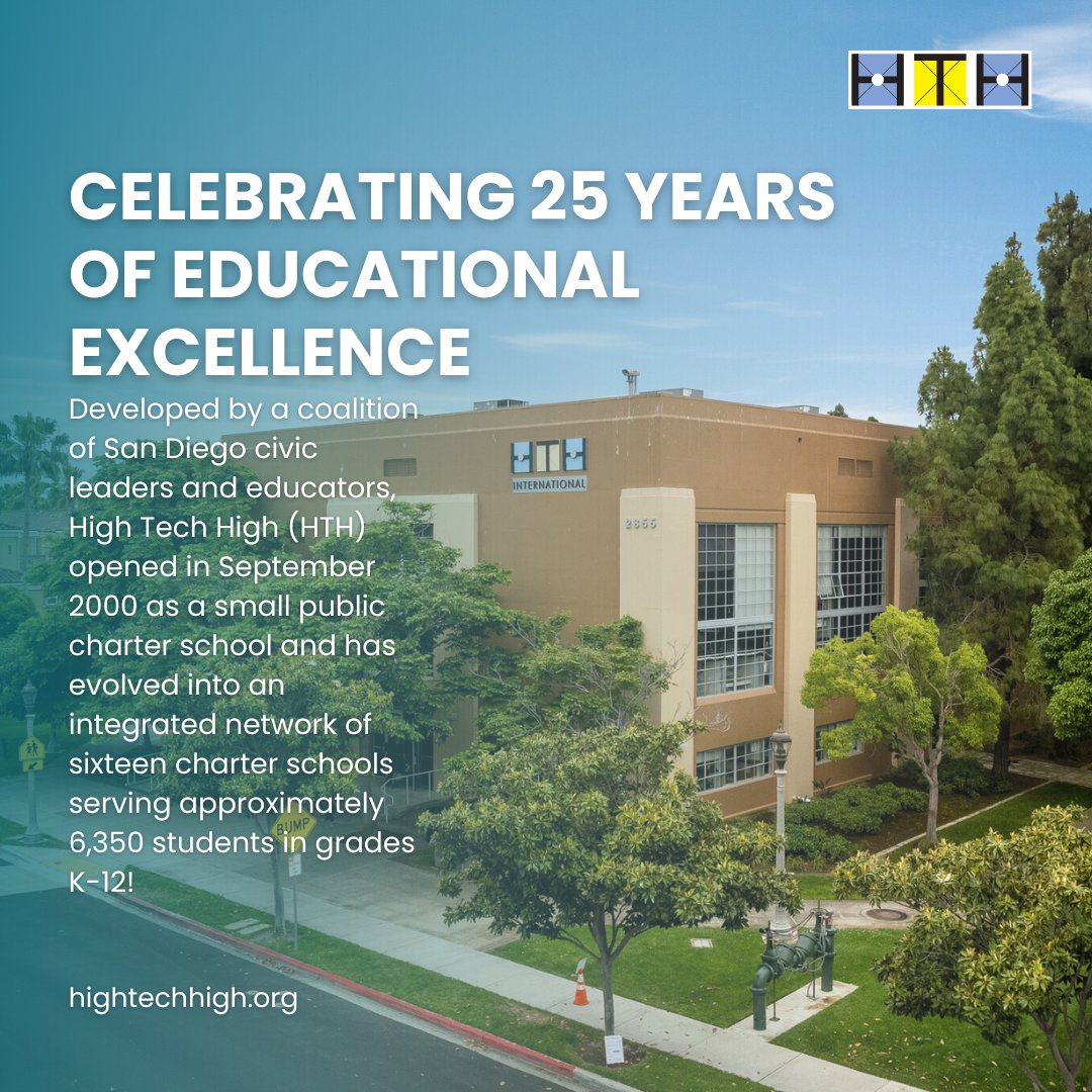 From vision to reality: Starting in 2000 as a small public charter school, High Tech High has grown into a flourishing network of 16 charter schools, serving over 6,350 students across San Diego, thanks to a dedicated coalition of civic leaders and educators.