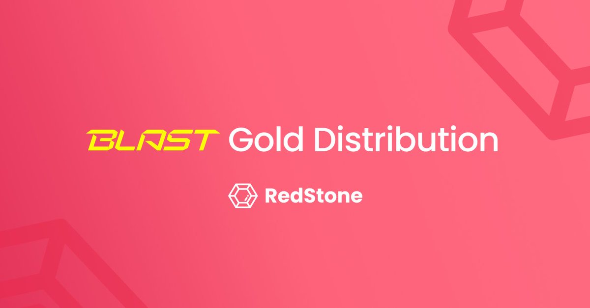 redstone_defi's tweet photo. GOLD ON BLAST 💥

Become a RedStone partner on @Blast_L2 and earn RedStone’s Blast Gold points!

As the only Oracle that won the Blast Big Bang Competition, we're planning to redistribute 50% of the Blast Gold Points prize.

Learn more below 👇 https://t.co/FEY9WwbpYi