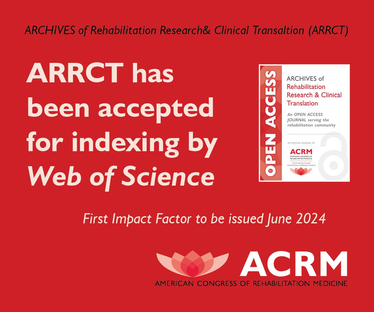 Now in #ARRCT the #ACRM #openaccess journal
#Cryoneurolysis for the treatment of #knee #arthritis to facilitate #inpatient #rehabilitation: A #casereport
Fraser MacRae, Mahdis Hashemi, Ève Boissonnault, Romain David, Paul Winston
At sciencedirect.com/science/articl…
#physiatry