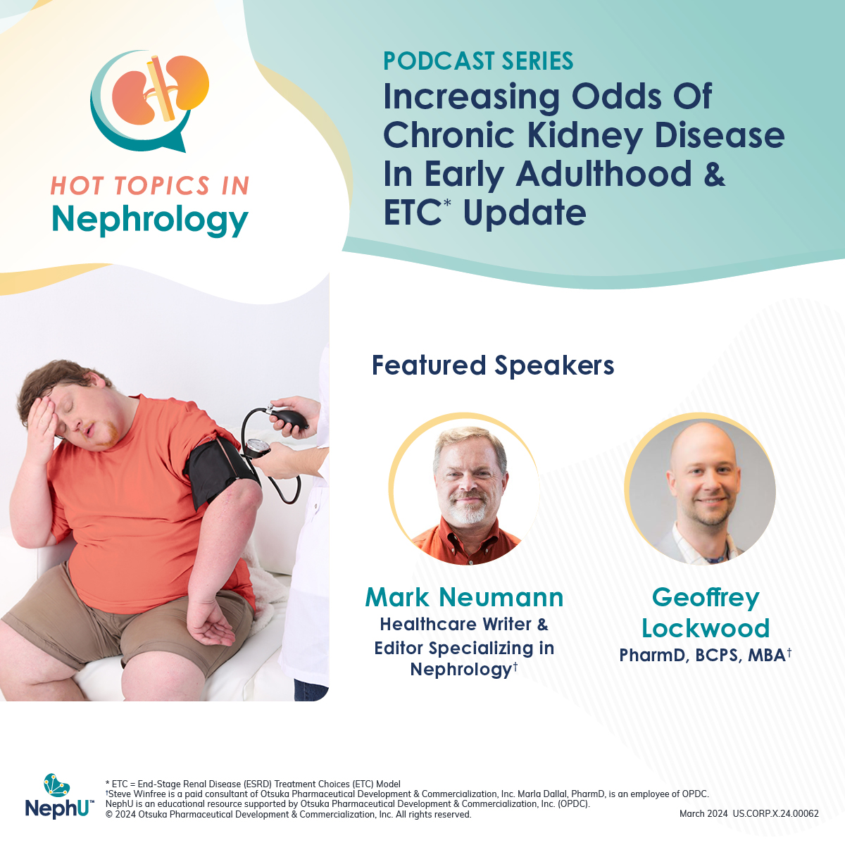 NephU's 'Hot Topics In Nephrology' podcast series, featuring Mark Neumann, explores CKD odds due to high BMI and the results of the second year ESRD treatment models in this latest episode. Listen now! go.nephu.org/MCGU #CKD #Nephrology #NephU #KidneyFailure