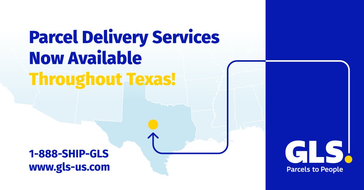 We're thrilled to announce that GLS is extending its parcel delivery services across Texas, providing our valued customers with broader coverage and more dependable shipping options throughout the Lone Star State.  📣

#GLS #ParcelsToPeople #Delivery
