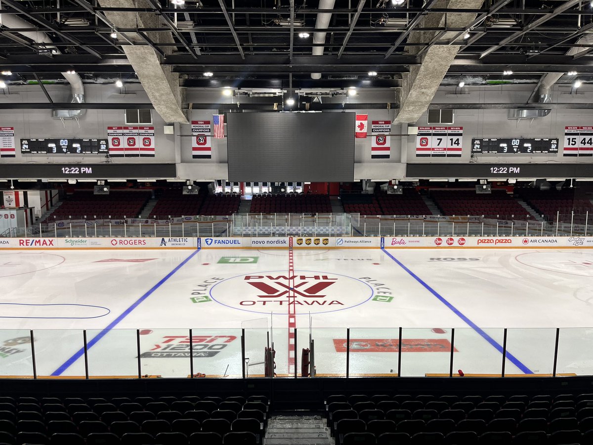 She’s here and she’s beautiful 🥹 We are so excited to have our logo at centre ice for our final regular season game at home this Saturday! 😍