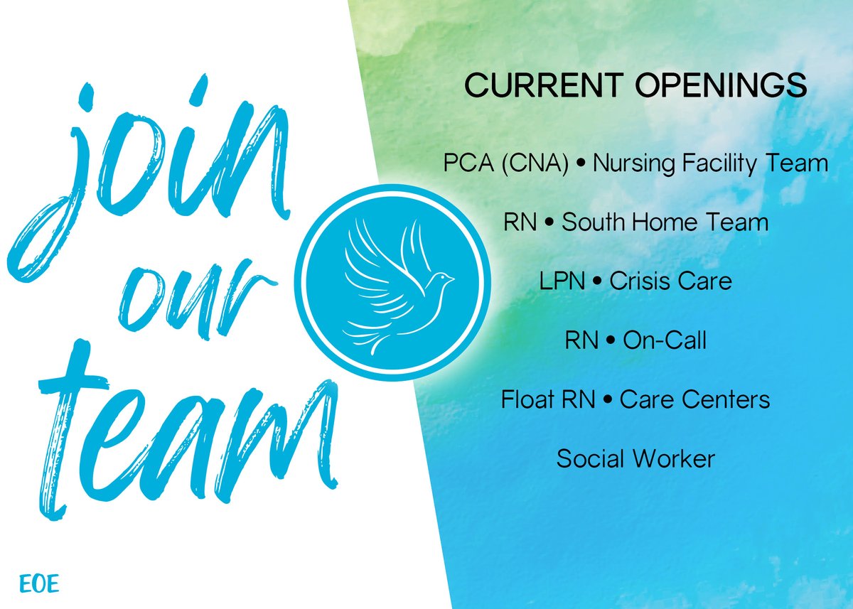 #JoinOurTeam Visit our website to apply! valleyhospice.org/employment