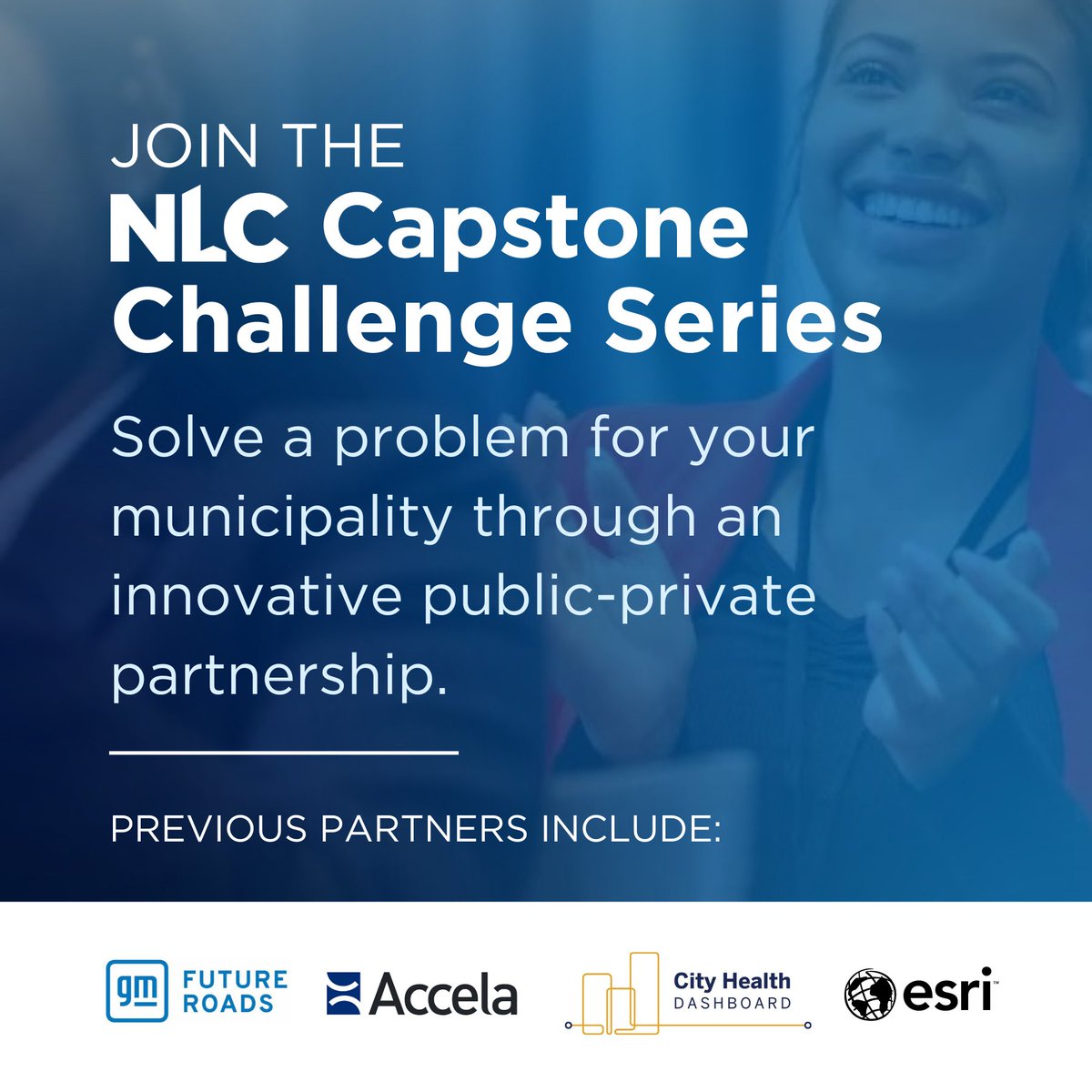 LAST CHANCE: Connect with NLC's strategic partners with the Capstone Challenge Series! NLC member cities collaborate with partners on a project to address a challenge in their respective cities. Apply before applications close tomorrow: ow.ly/kYTt50RbMH3