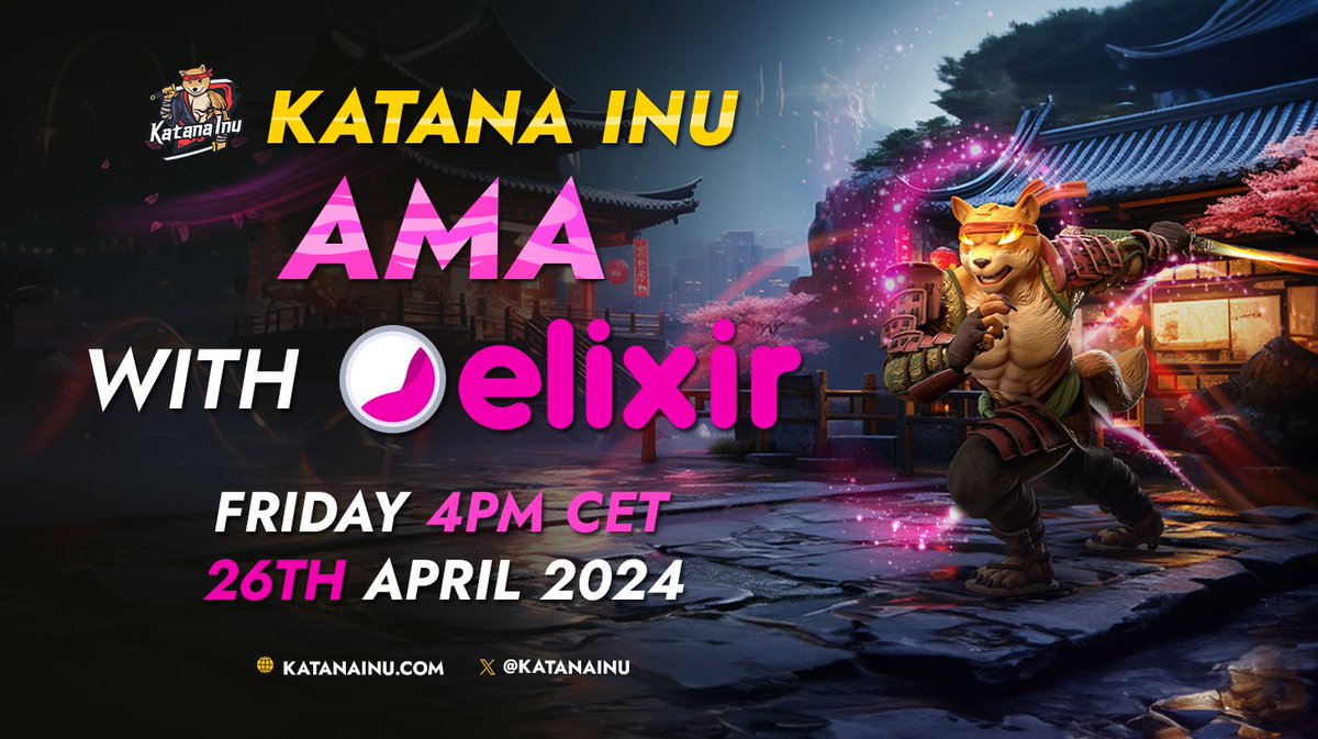 🗣 Join the AMA with @Elixir_Games tomorrow! Topics about $KATA game updates, the Elixir Season Pass and $1,000,000 Airdrop and much more! 🥷 We would love to see you in great numbers! 🕹