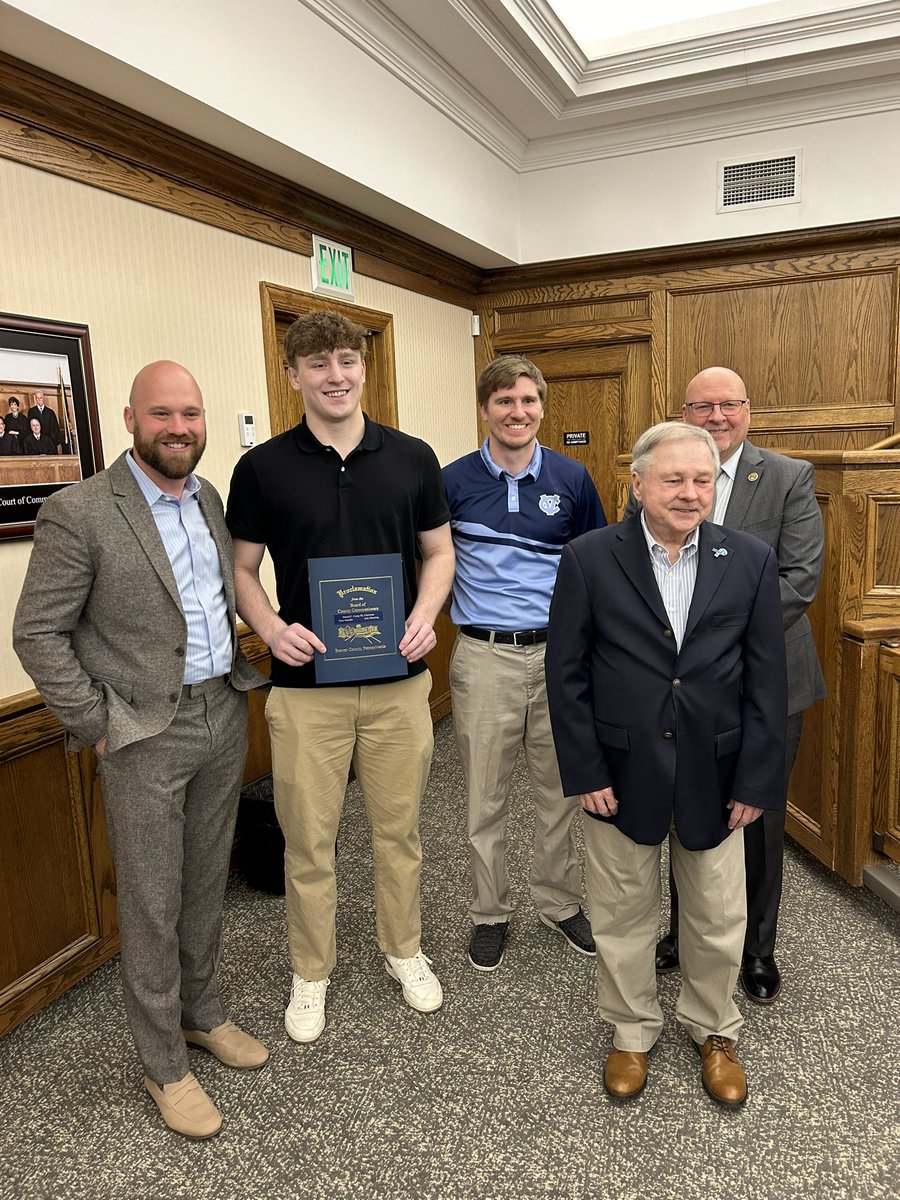 warriors_cv's tweet photo. It was honor for Brenan Morgan to receive a Proclamation from the Beaver County Commissioners today! Thank you Commissioners Camp, Amadio, and Manning!
@CampDaniel3 @MorganBrenan https://t.co/lrpXDj78ST
