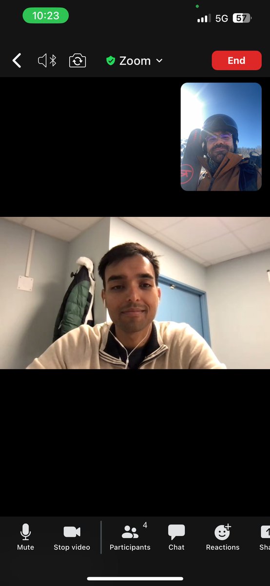 A nice thing about doing a phd in Switzerland is that you can have your meetings on the slopes.