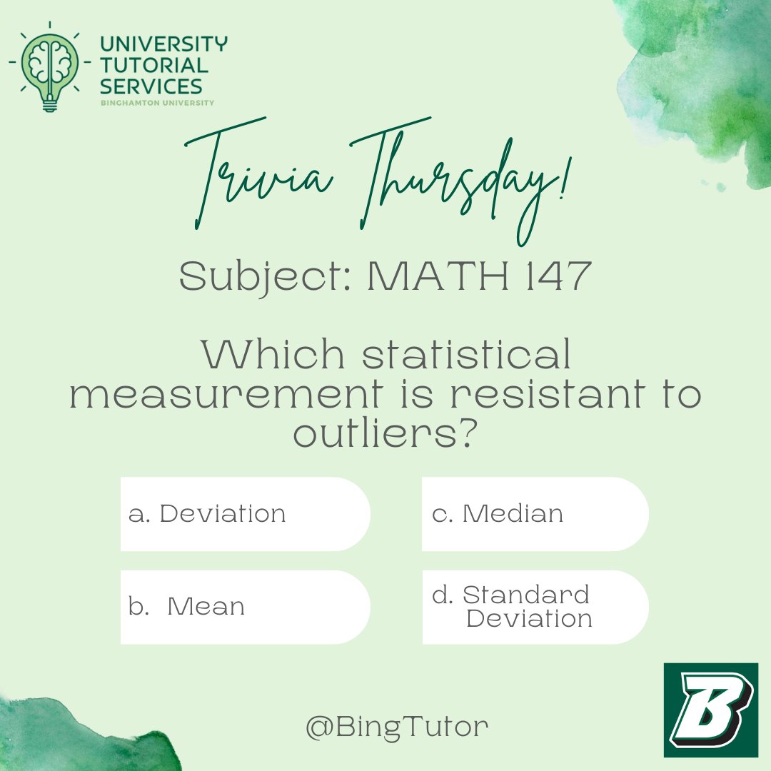 Put your tutoring knowledge to the test. Can you answer this Trivia Thursday question? Put your answer in the comments!

#TriviaThursday #BinghamtonU