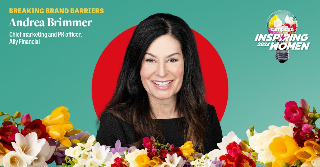 Andrea Brimmer of @allyfinancial has been named to the Breaking Brand Barriers category on the 2024 Inspiring Women list! Congratulations! #CampaignInspiringWomen #congrats #honoree