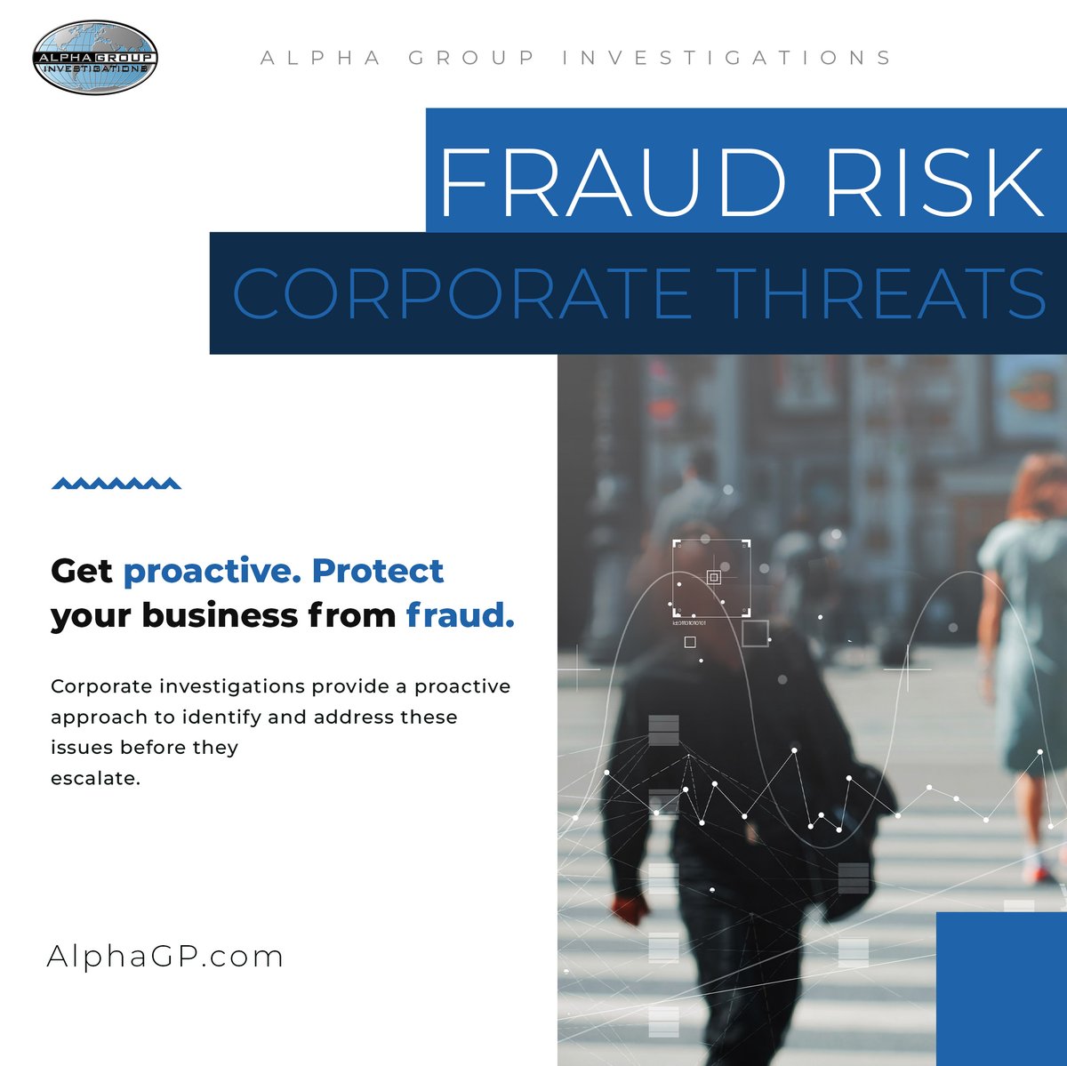 Protect your business from #fraud. #Corporateinvestigations provide a proactive approach to identify and address these issues before they escalate. Learn More at AlphaGP.com