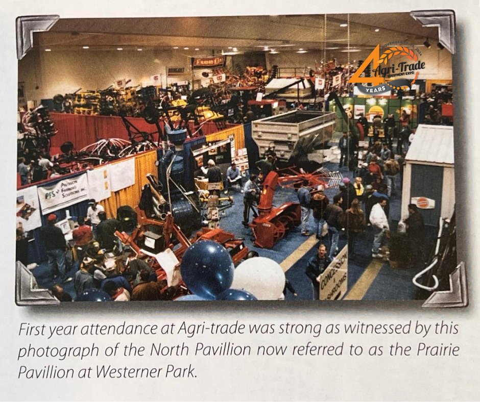 TBT. Taking a look back at year 1 of Agri-Trade in what was then known as the North Pavilion of @WesternerPark. #AgriTrade #RightShow #RightTime #RightLocation #RedDeer #Agshow #farmshow #40years #agriculture #throwbackthursday #tbt