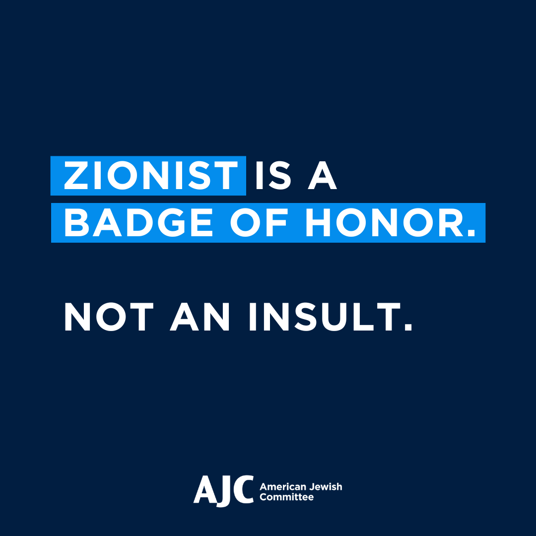 Antisemites have tried to turn the word “Zionist” into a dirty word. They hurl it at people like a slur. They use it in place of the word “Jew.” We won’t let them take ownership. We will always wear it with pride.