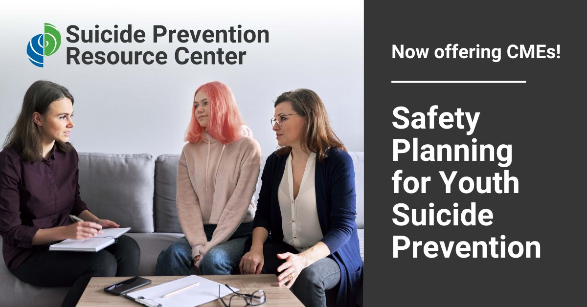 We’re pleased to announce our popular online course, Safety Planning for Youth Suicide Prevention, is now offering CMEs! Click the link to learn more: ow.ly/9GpV50RoaWC @aafp @AACAP @TheABFM @AmerMedicalAssn @ACPIMPhysicians @ZSInstitute #suicideprevention #CMEs