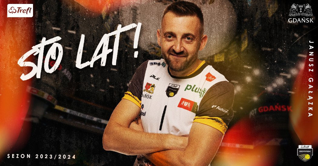 Sto lat dla naszego środkowego Janusza Gałązki! 🎂🎉 #GdańskiLwie, wszystkiego najlepszego z okazji urodzin! 🥳 #PozytywneEmocje #DobryKlimat #Społeczność