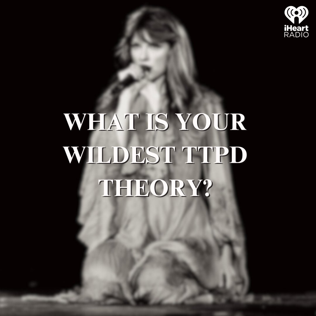 What is your wildest #TTPD theory? 👀 Make sure to keep listening to “Tortured Poets Radio” on the free @iHeartRadio app for your chance at winning a VIP trip & floor seats to #TaylorSwift #TheErasTour in Miami! 👏 #iHeartTaylor Listen here ➡️ ihe.art/c8nkYIm