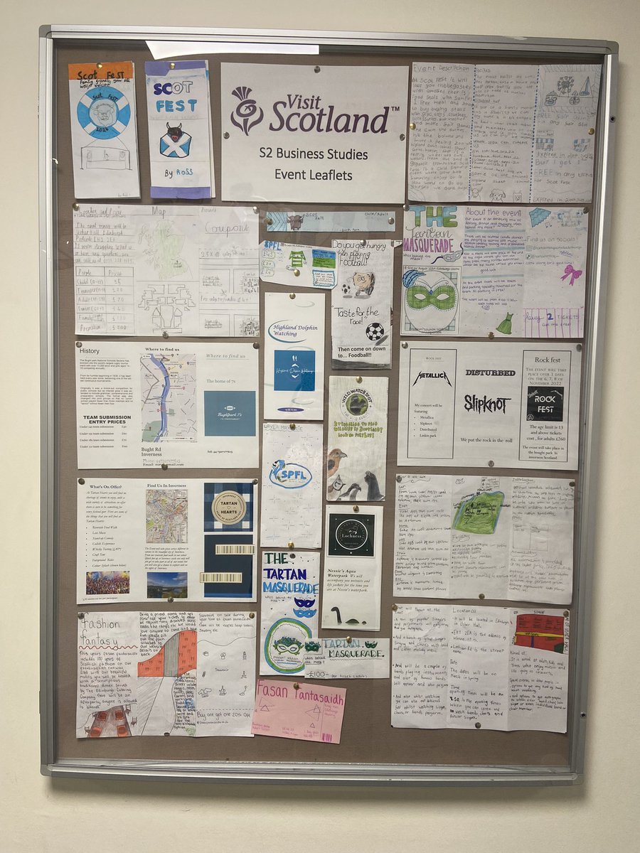 You can tell it’s study leave - taking the time to update our S2 Visit Scotland display board. I can’t wait for 2K to see their completed work on the wall! #recognition