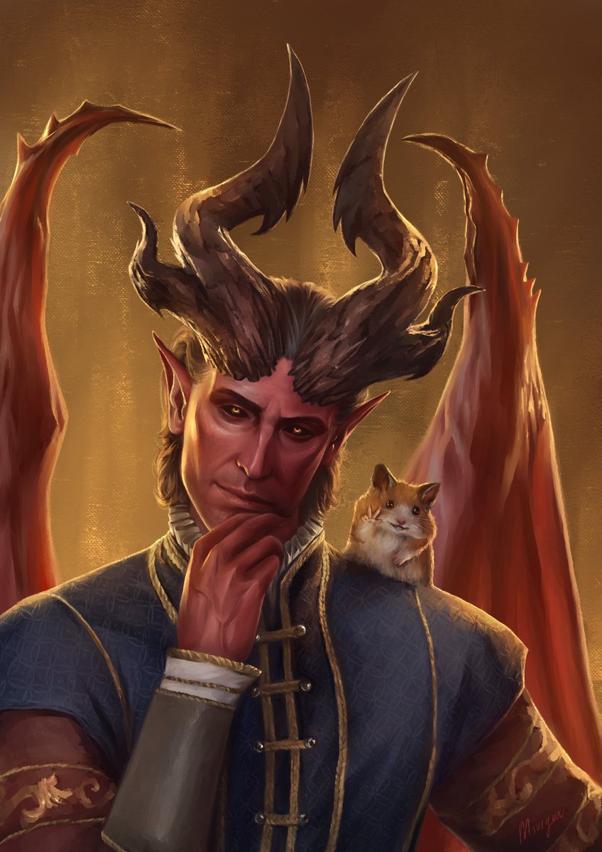 Miurgen's tweet photo. Then down came the paw, and that, love, was that.

#BG3 #Raphael https://t.co/VhkI6EbxAc