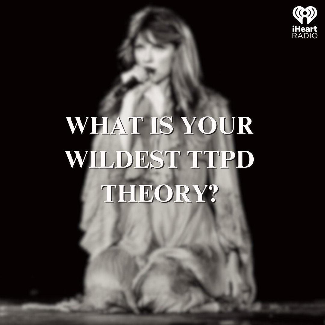 What is your wildest #TTPD theory? 👀 Make sure to keep listening to “Tortured Poets Radio” on the free @iHeartRadio app for your chance at winning a VIP trip & floor seats to #TaylorSwift #TheErasTour in Miami! 👏 #iHeartTaylor Listen here ➡️ ihe.art/7u9IUDK