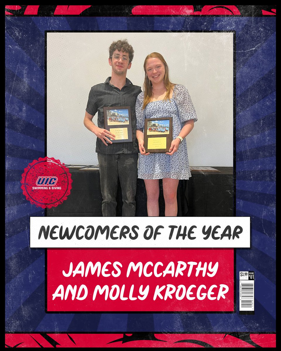 🏅Newcomers of the Year🏅

Congrats to James McCarthy and Molly Kroeger for winning the award! 

#ChicagosCollegeTeam | #FireUpFlames