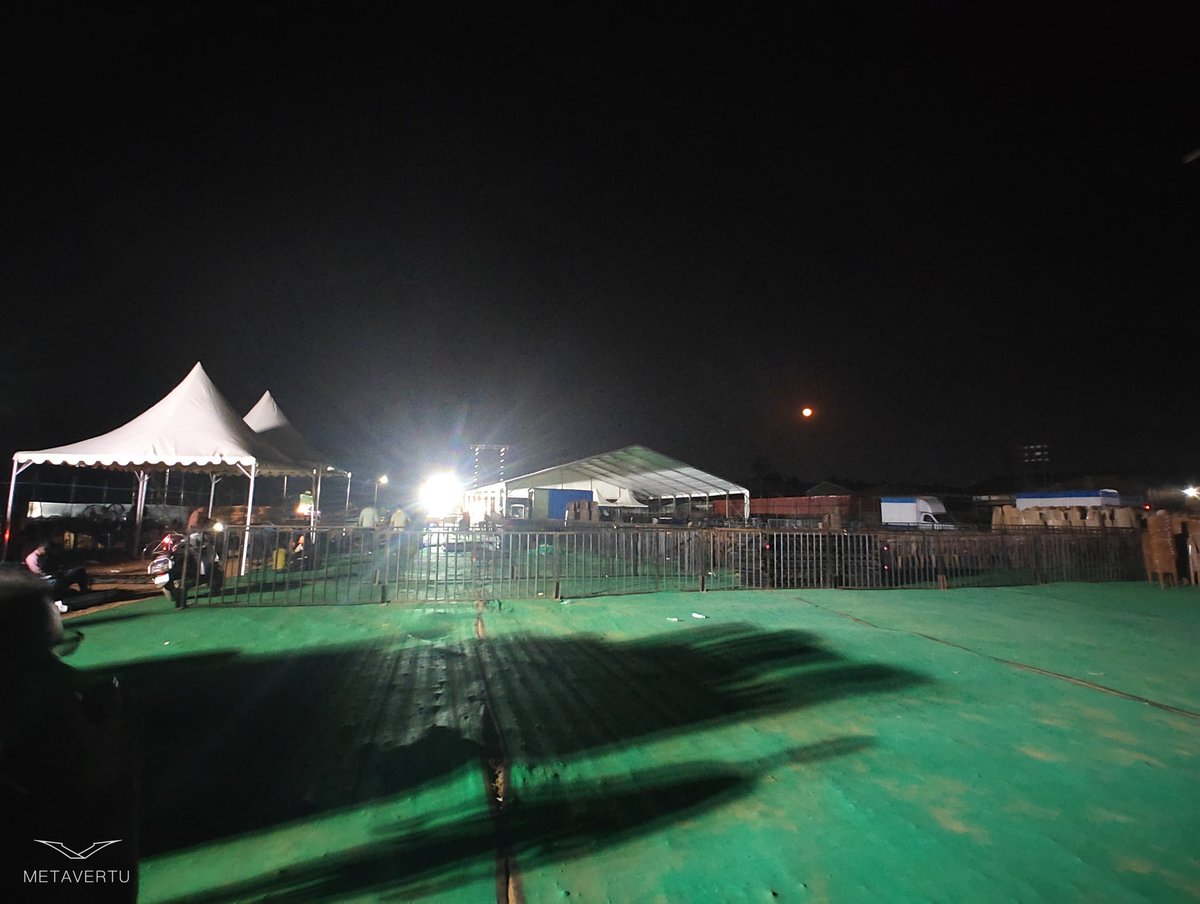 capri7667's tweet photo. Venue getting ready for Saturday's mega meeting of Prime minister Narendra Modi. https://t.co/xRr31X1lQr