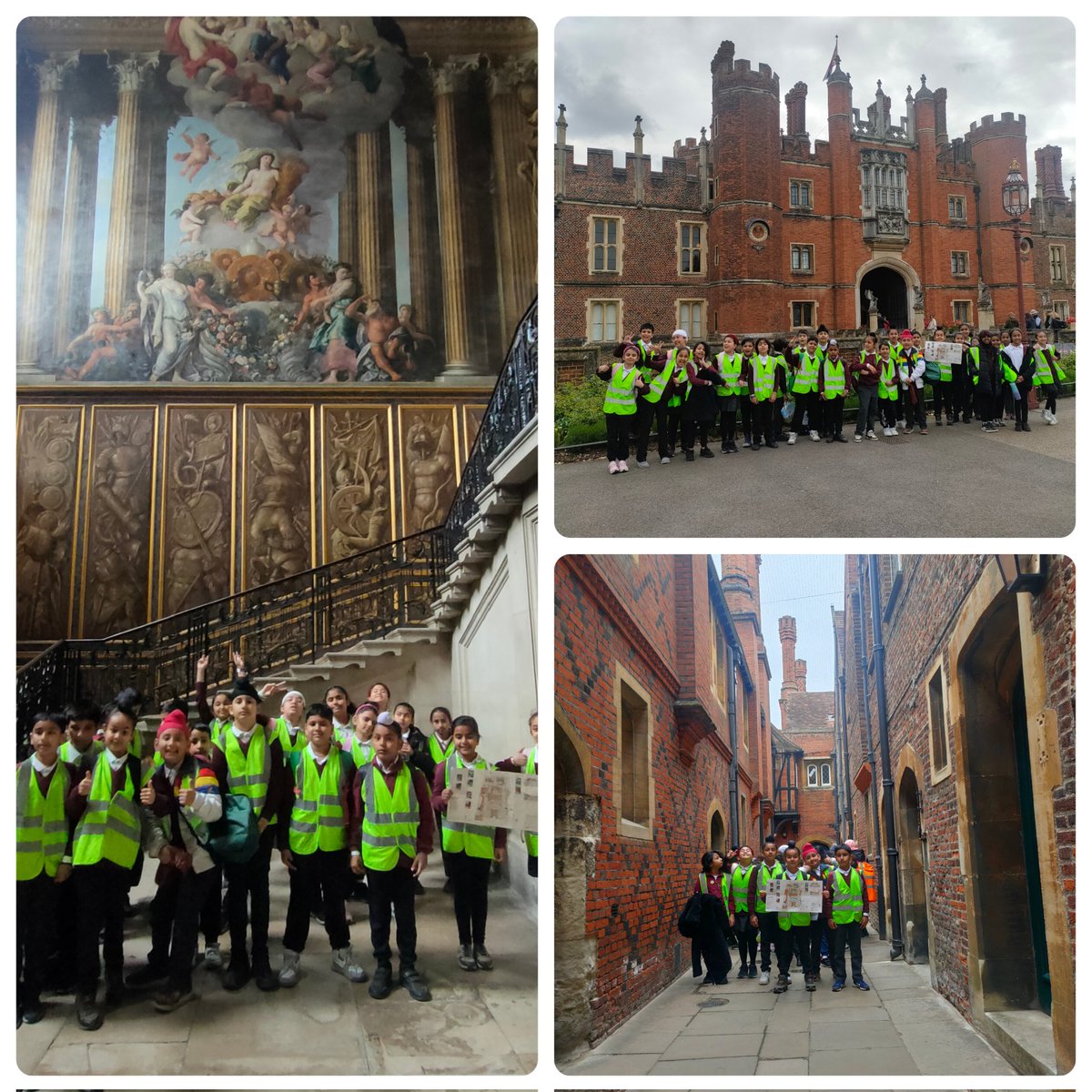 Year 4 had a 'Tudorific' time at Hampton Court palace today @HRP_learning #History #Tudors