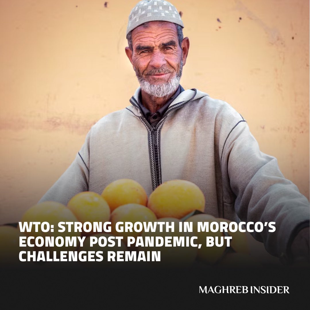 Morocco's export rebound shines post-pandemic! Despite challenges, WTO cites strong GDP growth & global influence in key industries. 

maghrebinsider.com/wto-strong-gro…

#maghrebinsider #Morocco #EconomicRecovery