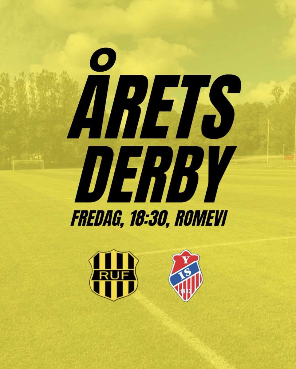 Imorgon är det dags för årets derby!
För första gången på ett par år står Ytterby IS på andra sidan planen. 
Ta på dig något gult och åk till Romevi för att stötta oss! 

#forzaruf 💛🖤