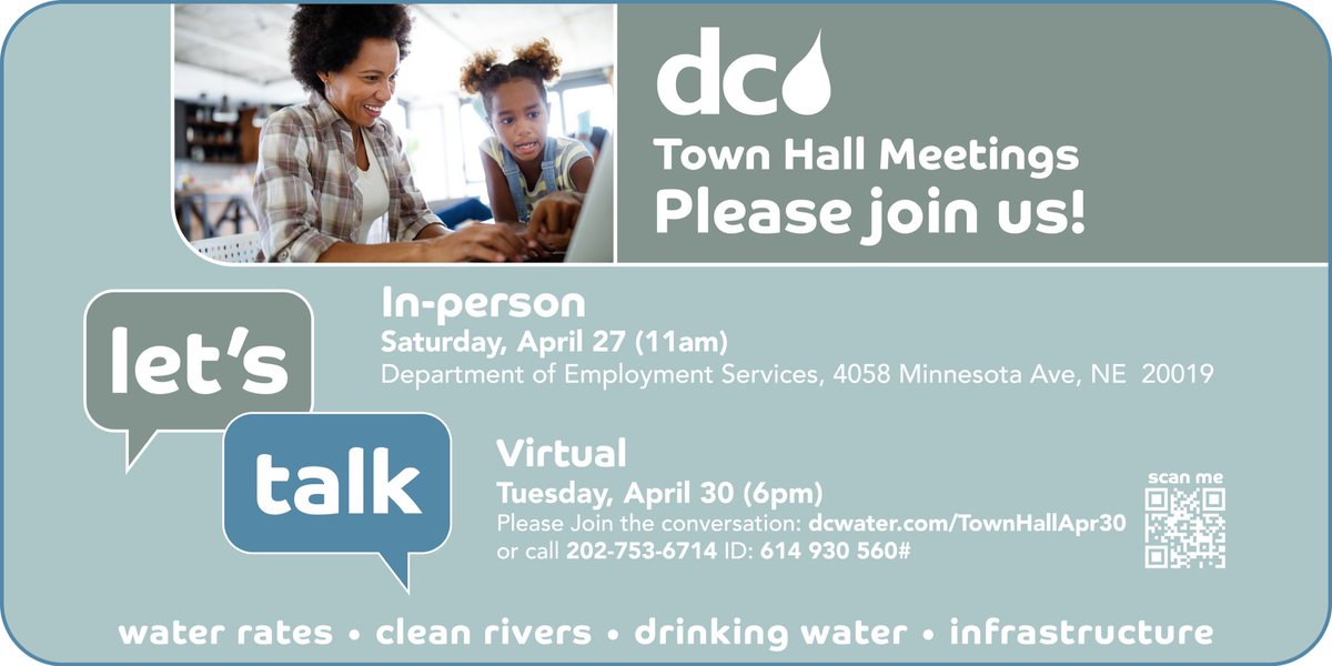 We want to hear from you! We are hosting an in-person Town Hall this Saturday, 11am @ DOES. We will be discussing the proposed change in rates, and how we are utilizing rate payer $ to improve our water systems. Come out and talk with us and help plan for a sustainable future.