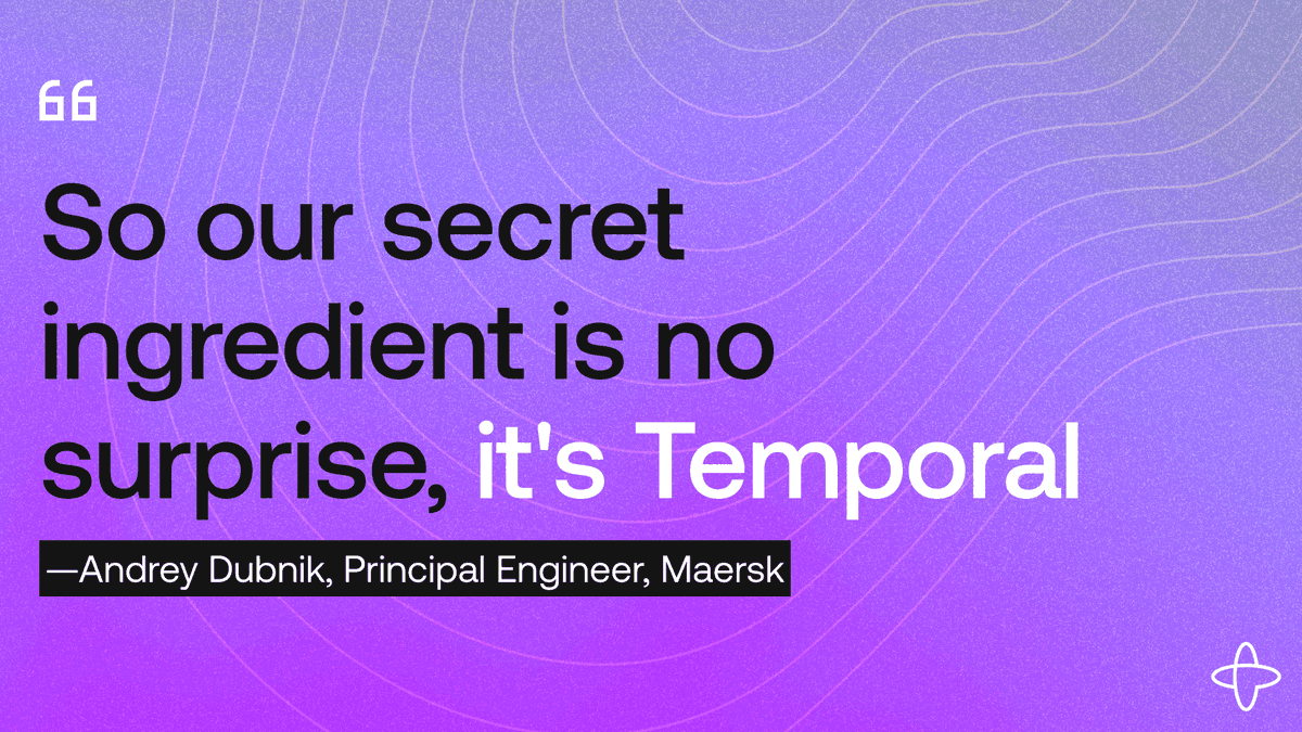 Teams like Maersk have been able to save valuable time since implementing Temporal, allowing them to focus more on providing the best customer experience. Read more about their story here: temporal.io/in-use/maersk