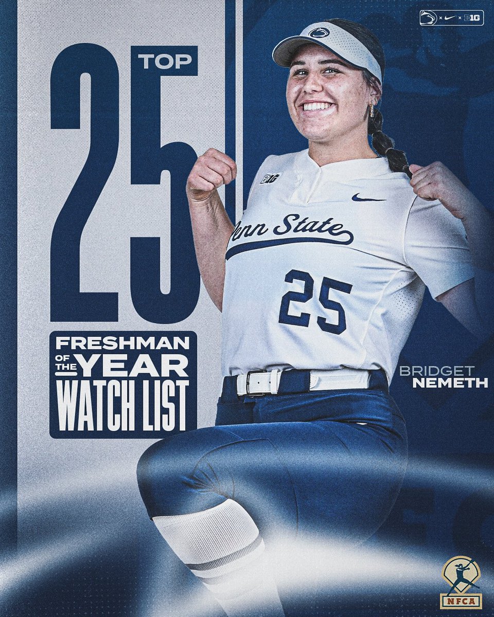 𝕭𝖗𝖎𝖉𝖌𝖊𝖙 𝕹𝖊𝖒𝖊𝖙𝖍 Our girl is on the Top-25 Watch List for the NFCA Division I Freshman of the Year Award👀 #WeAre | #NextStop