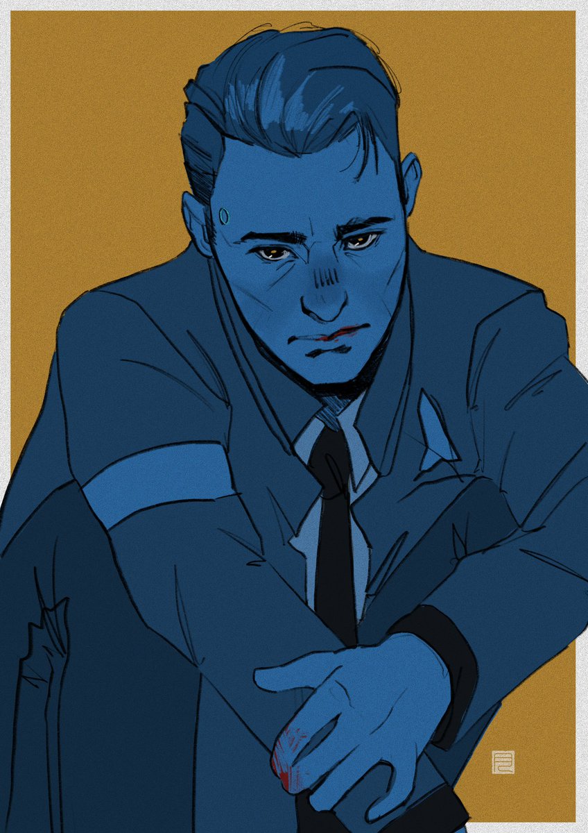 tsukioreo's tweet photo. Just doodling as I work on commissions, I am trying to get back on track even tho it takes more time that I wish it would 🥲 Bear with me friends, I try my best ! #dbh #DetroitBecomeHuman #hank #connor #fanart https://t.co/89lYZqzcLl