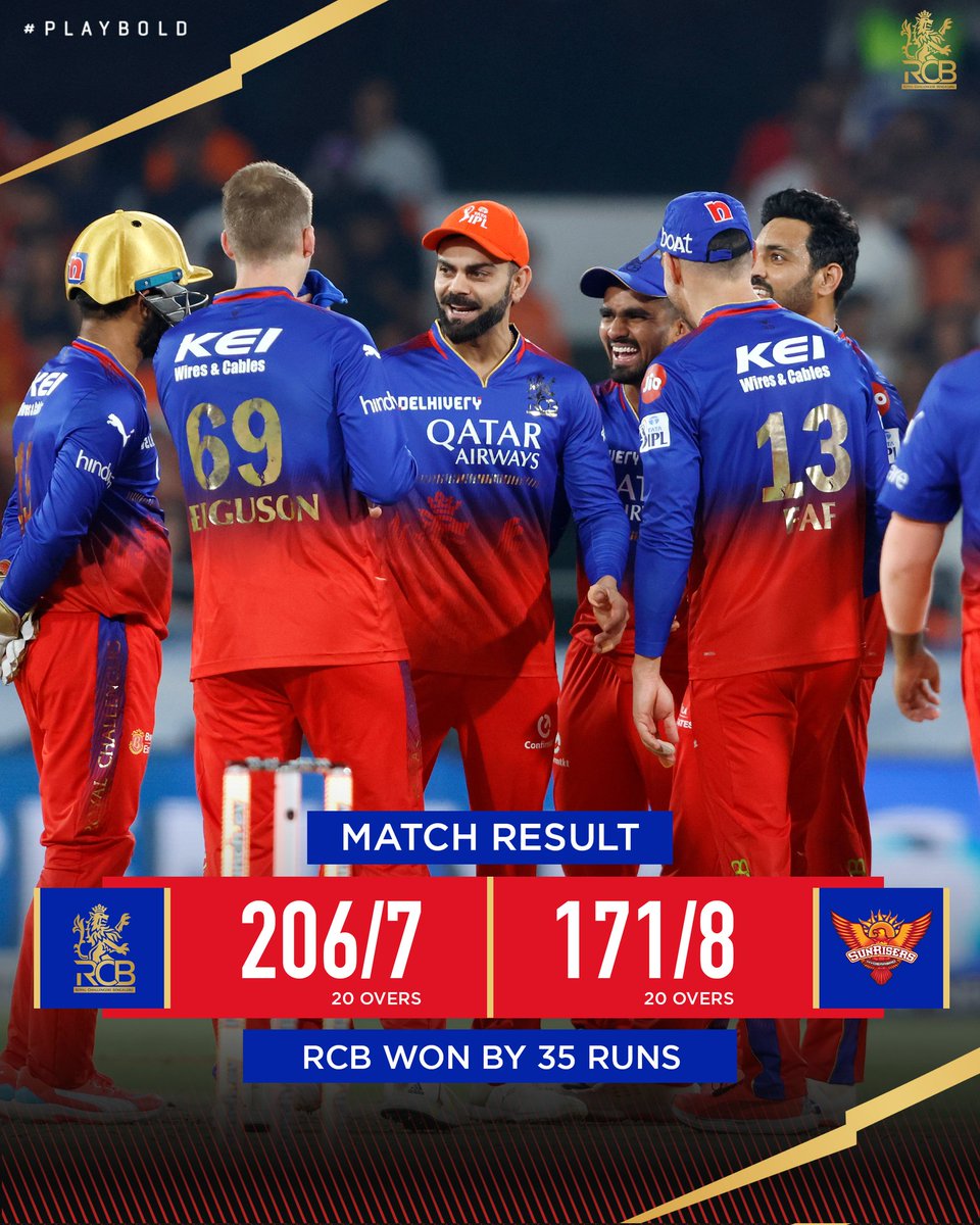 100th game 𝐖 200th game 𝐖 250th game 𝐖 Massive relief and the momentum is building pretty well. 👊 #PlayBold #ನಮ್ಮRCB #IPL2024 #SRHvRCB
