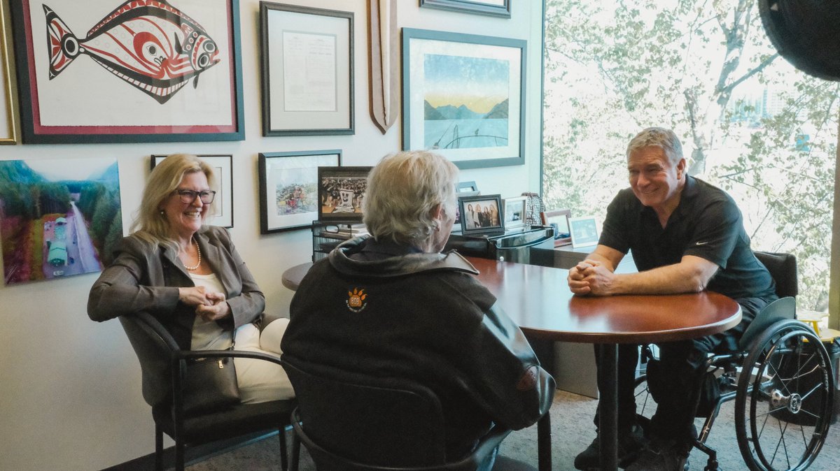 A beautiful day of reflection and conversation captured @RickHansenFdn for @LosingCoachMac documentary film. A rich history for these two amazing men who have given much to make this world a better place. Coach Mac has always held great admiration for Rick and his selflessness.