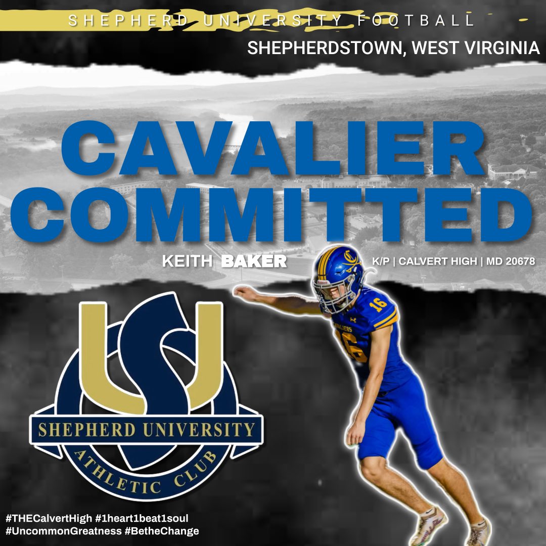 I am blessed to announce that I am 100% committed to Shepherd University! Thank you to my family, coaches, and peers for supporting me along this journey! Ready to grind at the next level! 
#GoRams
<a href="/SURamsFootball/">Shepherd Football</a> <a href="/CoachLukeWright/">Luke Wright</a> <a href="/CoachMcCook/">Ernie McCook🇺🇸</a> <a href="/CoachSneade/">Rick Sneade</a> <a href="/CalvertFootball/">Calvert Football</a>