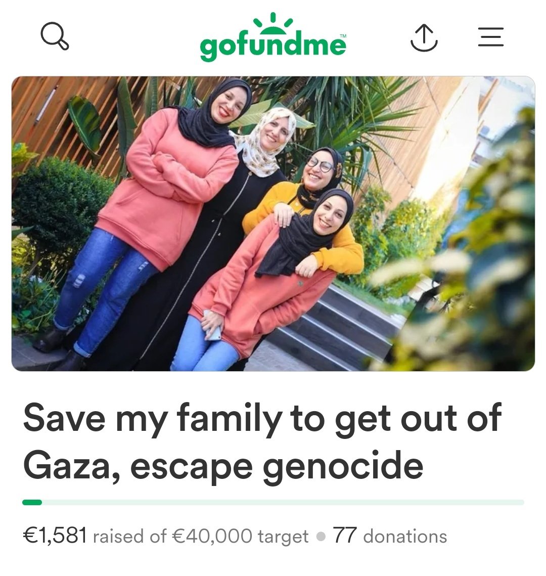 We need to boost this!! please help Renad and her family evacuate gaza, there's only 77 donations. Donate and share this as much as you can!! gofund.me/6b146b4d