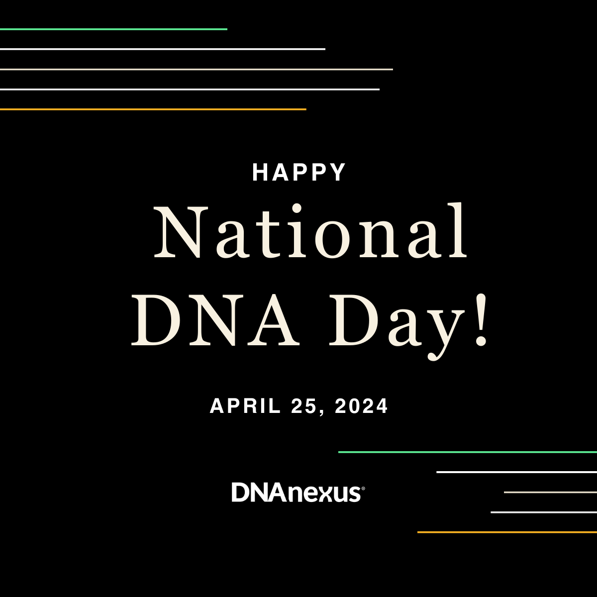 Happy National DNA Day! 🧬 Today, we celebrate the incredible impact of genomics on precision medicine innovation. Our growing understanding of DNA is leading to groundbreaking advancements in healthcare that have the potential to alleviate human suffering.