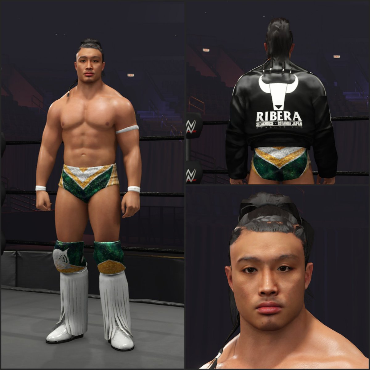 Hiroshi Hiro is here! I biggest Jr. Heavyweight you have ever seen. Avaliable on CC soon! 🤯🔥 #WWE2K24 #CAW #Original
