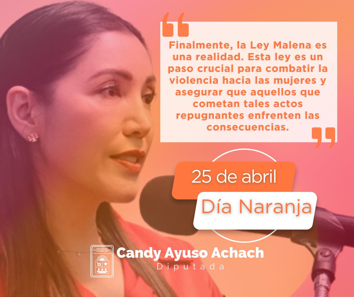 Ahora es momento de que la violencia con ácido y otros químicos sea tratada con la seriedad que merece. ¡Hemos trabajado incansablemente para hacer esto posible y proteger a nuestras mujeres!👩🏻‍⚖️🧡

#DíaNaranja #NoMásViolencia #LeyMalena