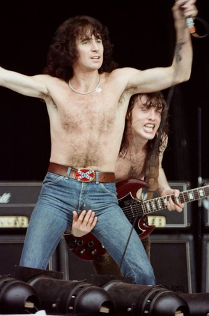 'Some balls are held for charity And some for fancy dress But when they're held for pleasure They're the balls that I like best' #bonscott #AngusYoung #acdc 📸 Alan Perry