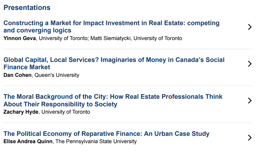 Jessa Loomis (@jessaloomis) on Twitter photo If you're at #UAA2024 join us for sessions on Urban Geographies of ESG & Social Finance--Friday 9:50 & 3:30 (Lyceum 5) Stellar lineup including co-organisers <a href="/jparish2015/">Jessica Parish</a> + <a href="/YinnonG/">Yinnon G</a> and <a href="/richmg_/">Rich Goulding</a> Stacey Sutton, <a href="/EmilyRosenman/">Emily Rosenman</a> Zachary Hyde, Elise Quinn, Vincent Collins & @DanMCohen If you're at #UAA2024 join us for sessions on Urban Geographies of ESG & Social Finance--Friday 9:50 & 3:30 (Lyceum 5) Stellar lineup including co-organisers <a href="/jparish2015/">Jessica Parish</a> + <a href="/YinnonG/">Yinnon G</a> and <a href="/richmg_/">Rich Goulding</a> Stacey Sutton, <a href="/EmilyRosenman/">Emily Rosenman</a> Zachary Hyde, Elise Quinn, Vincent Collins & @DanMCohen