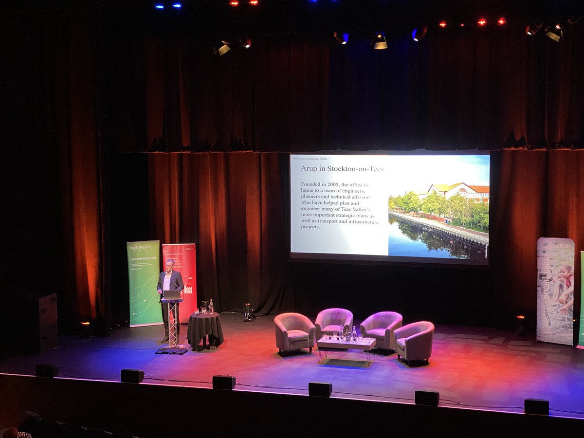 Taking to the stage is our event sponsor, Stephen Wells from <a href="/ArupUK/">Arup UK</a>, speaking about their connection to the local community and the ongoing projects within Stockton-on-Tees.

#TVBCMembers