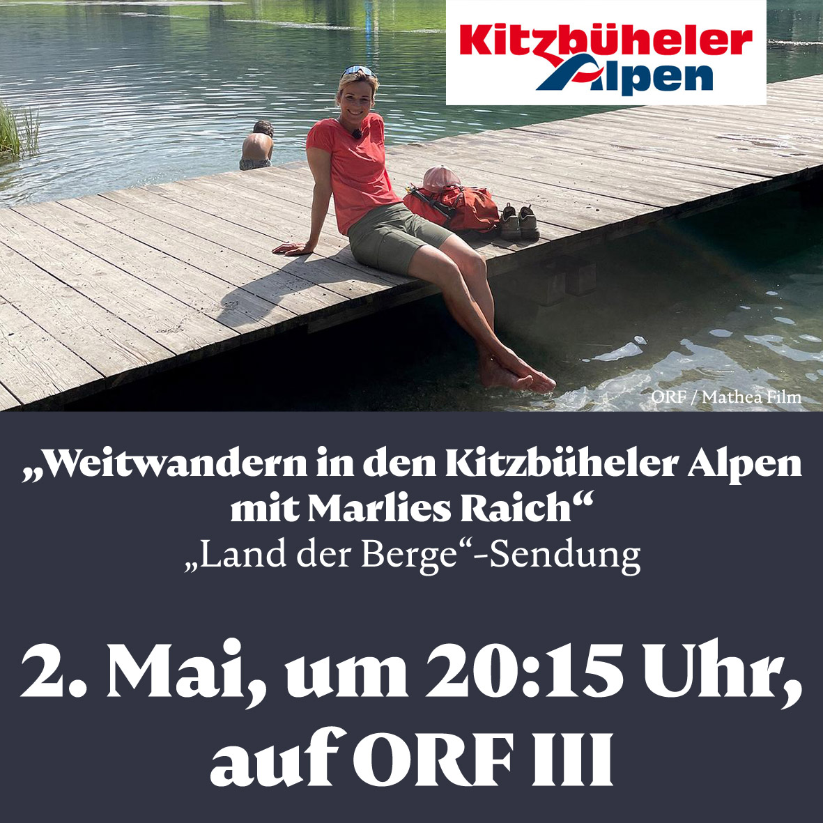 kitzalpen's tweet photo. "Weitwandern in den Kitzbüheler Alpen mit Marlies Raich" 🎥⛰️ Am 2. Mai heißt es die TV-Geräte anschalten. Marlies ist am "KAT Walk" unterwegs und trifft interessante Persönlichkeiten, wie unseren Museumsleiter Peter Fischer ...
📅 2. Mai ⏰ 20.15 Uhr 📍 ORF III #landderberge https://t.co/3w31RtIC5W