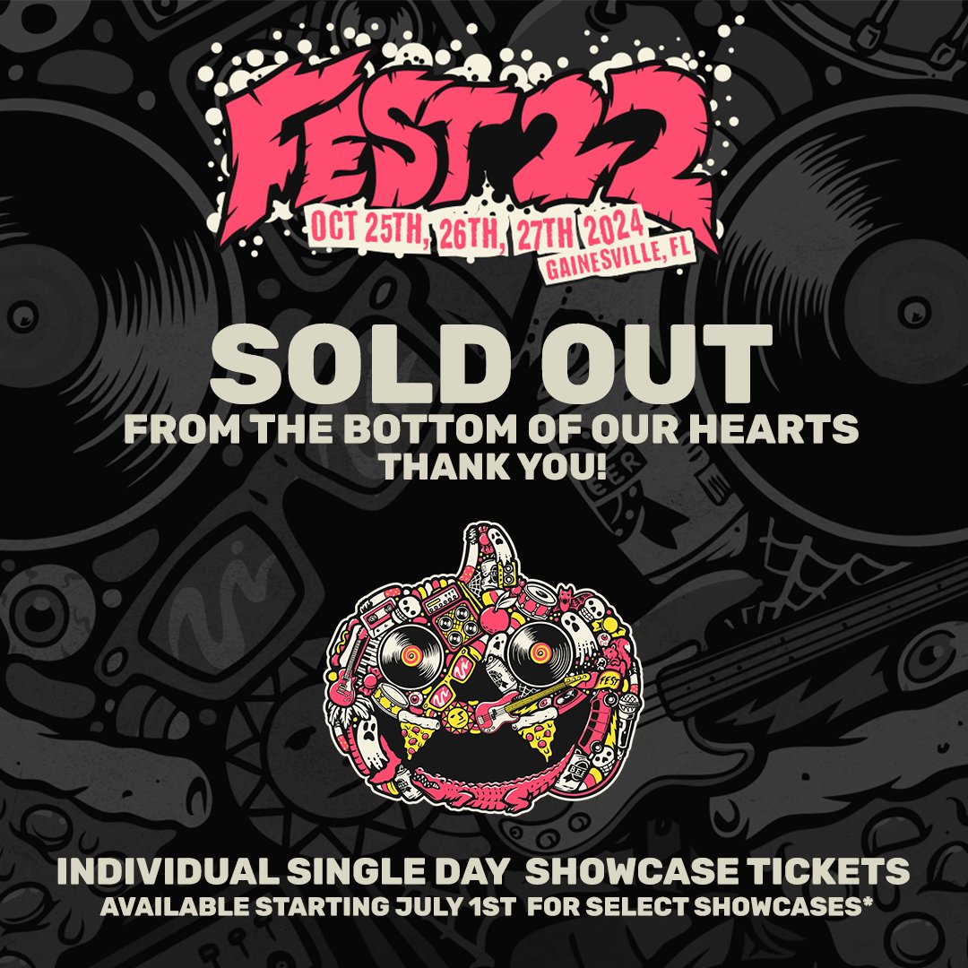 We're officially sold out of 3-day FEST passes. Thank you all ✨🥳💖 Individual single day showcase tickets will be available July 1st! We'll post the showcases before tickets go on sale, so be sure to be on the lookout!