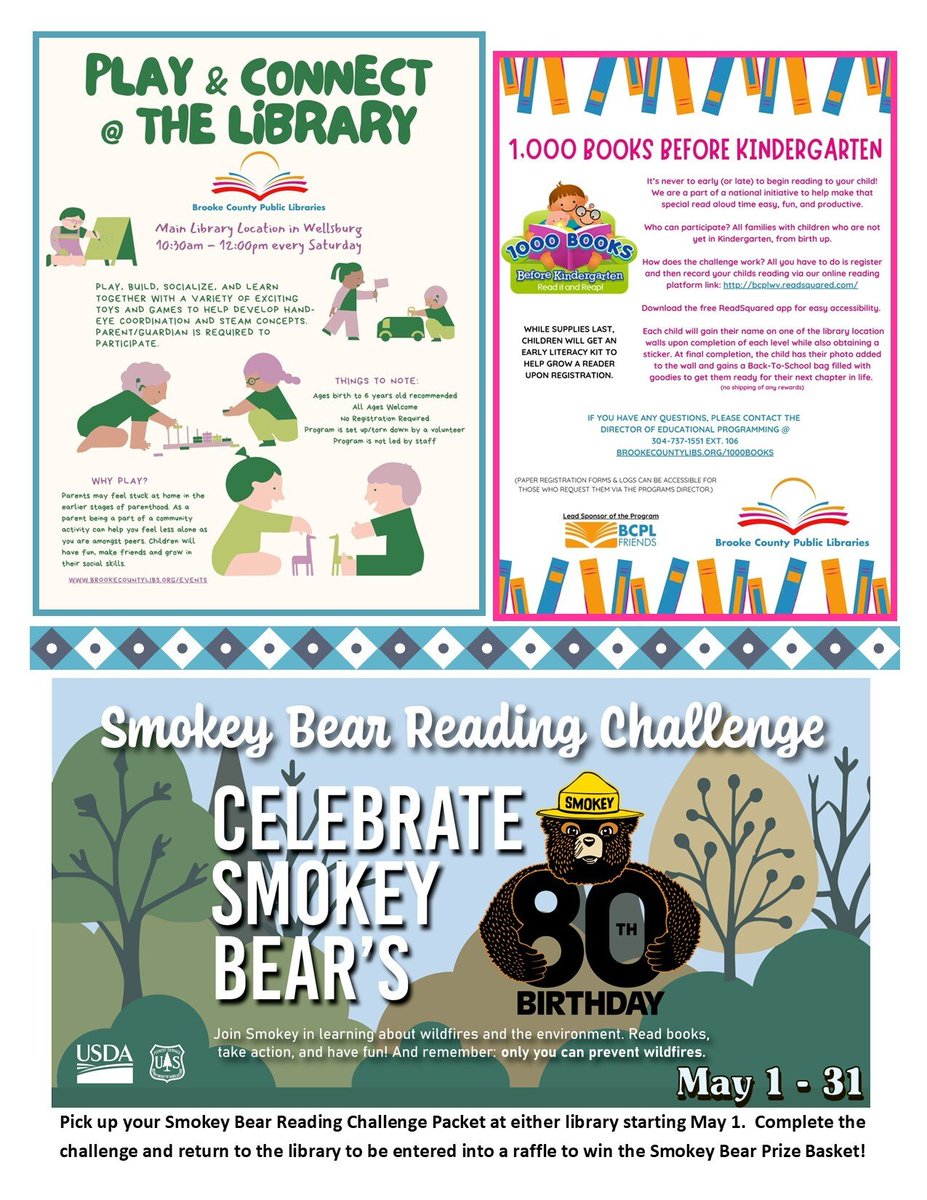 BrookePublic's tweet photo. May 2024 Newsletter
To register for programs online, visit https://t.co/4Geu9AeZ23
To see what you can do &/or access with your library card from the comforts of your home, visit https://t.co/e3B4A7VGVq
#WVLibraryProgramsRock
#SaveTheDates
#LibrariesRock
#ebooklove
1/5 https://t.co/8F8RyrJTpq