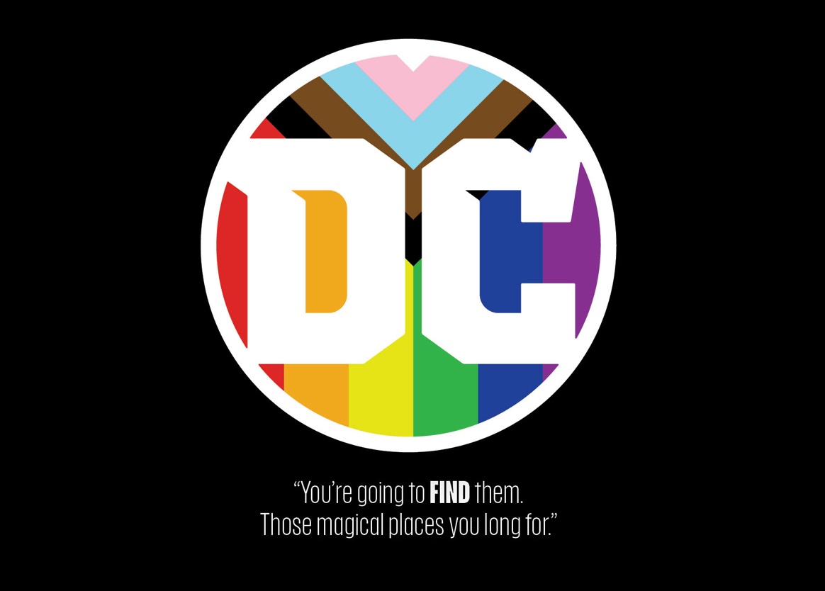 The “Progress” Pride Flag in the DC Logo Designed by Daniel Quasar. #DCPride